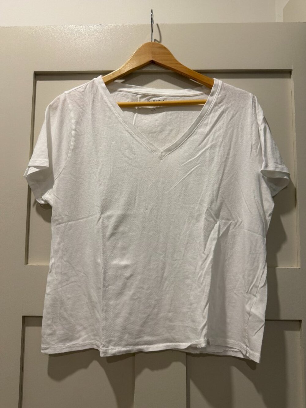 J Crew Vintage Jersey White T Shirt Size L